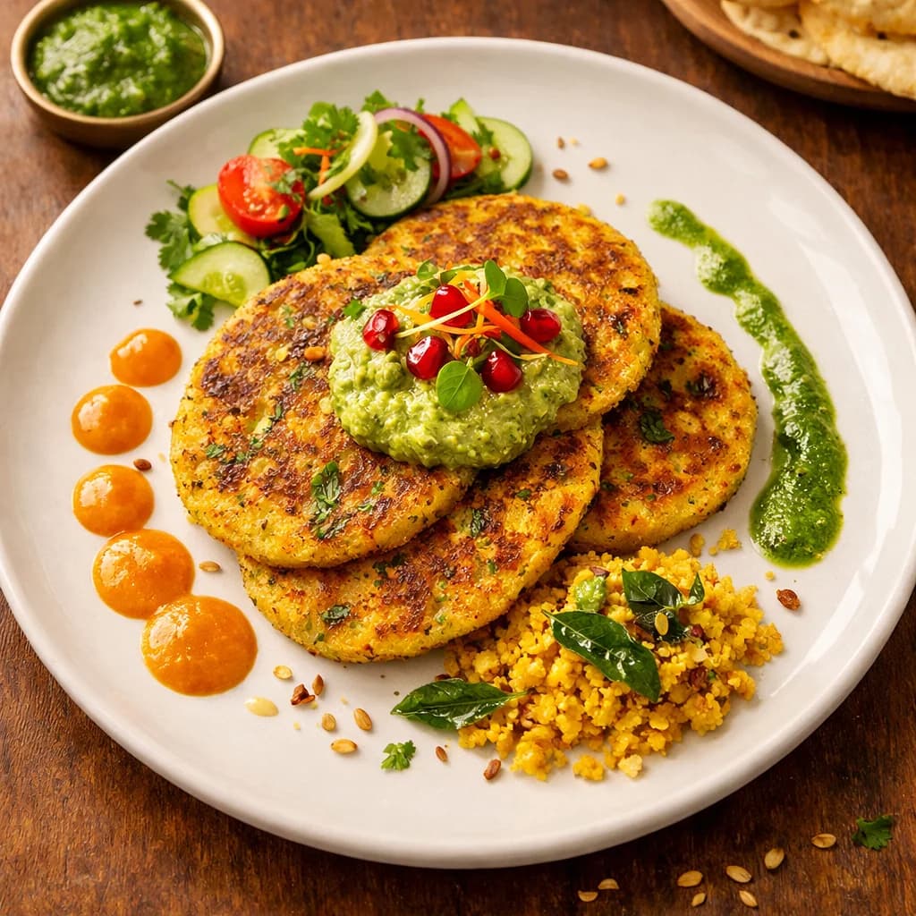 Golden Millet and Paneer Pancakes recipe