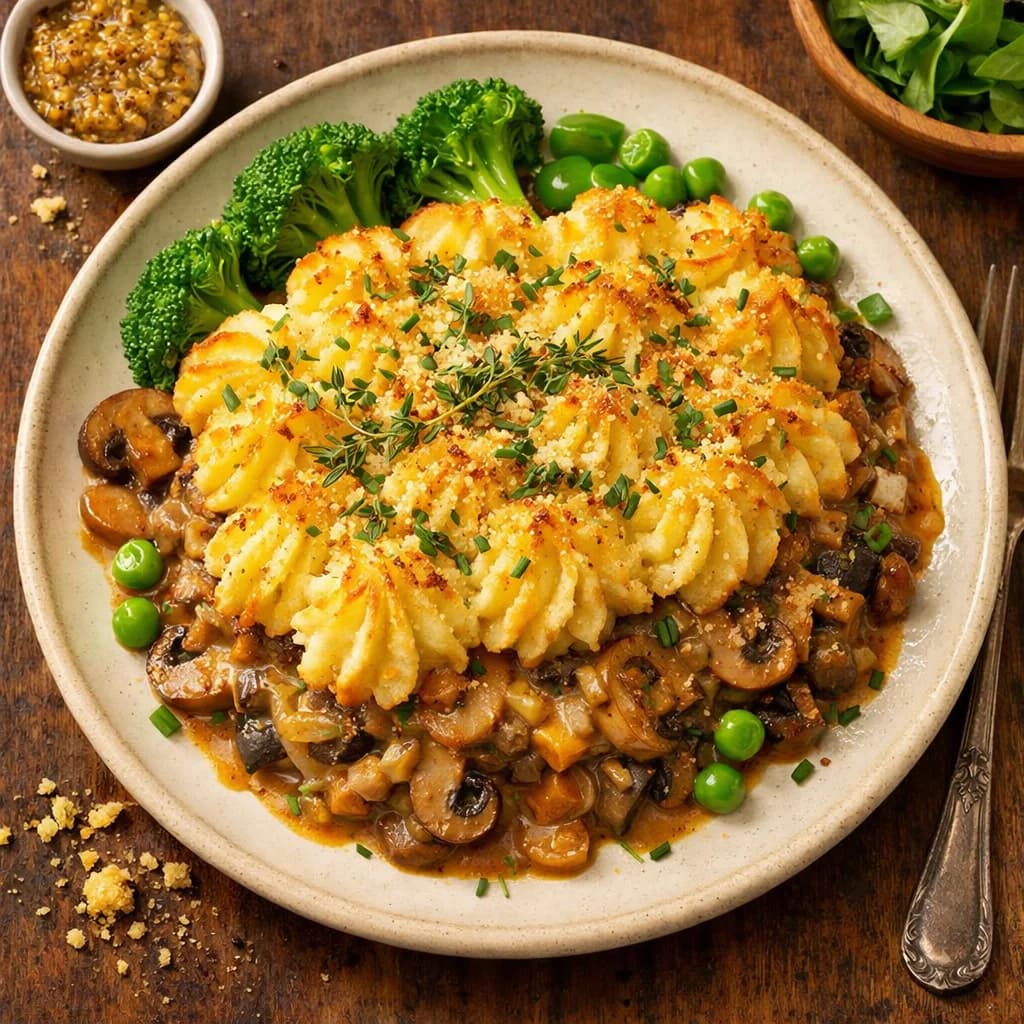 Golden Mushroom and Mustard Cottage Bake recipe