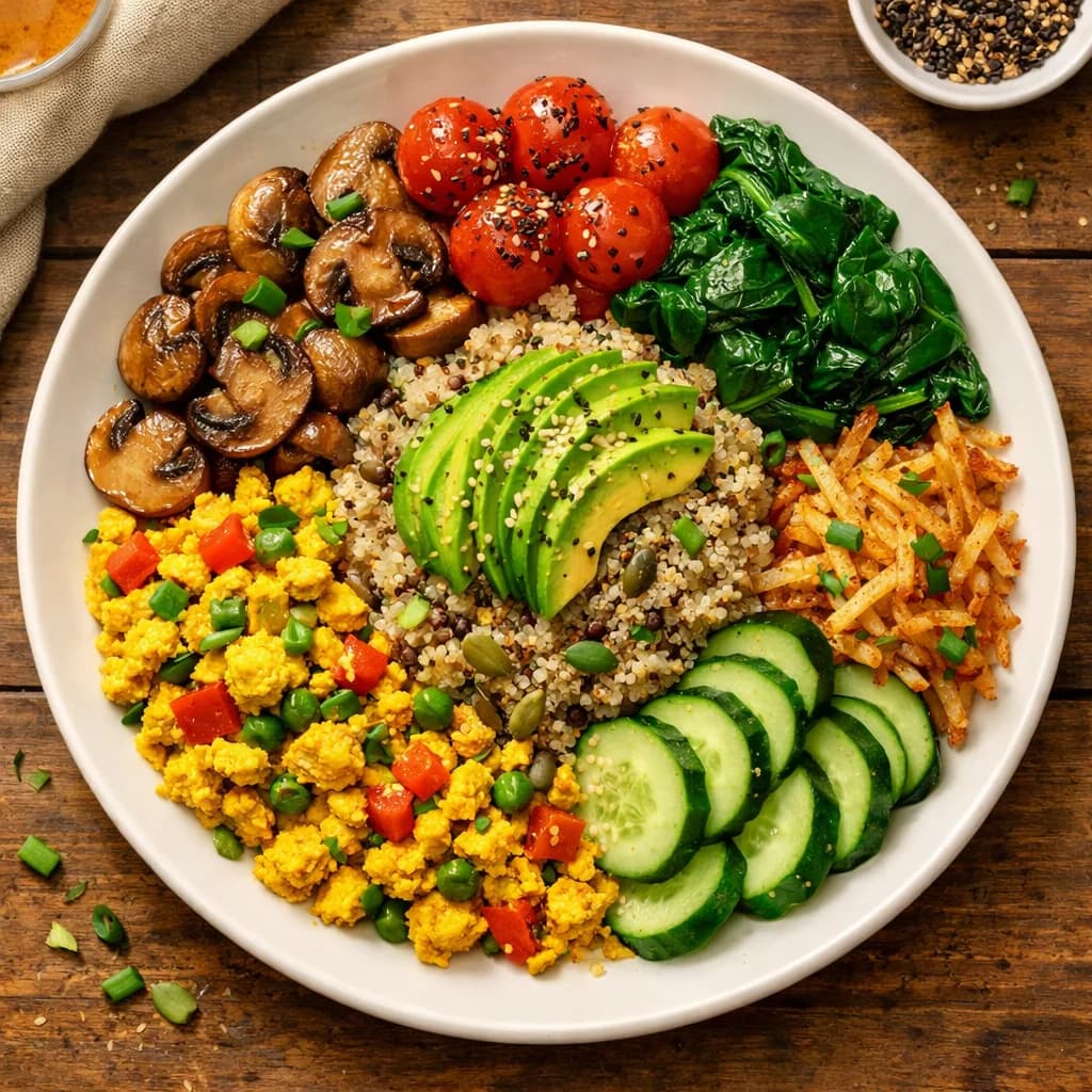 Golden Vegetable and Quinoa Breakfast Bowl recipe