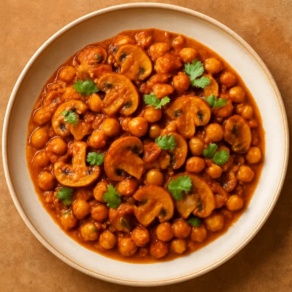 Hearty Mushroom and Chickpea Masala Stir recipe