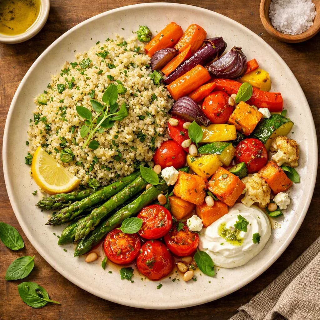 Herbed Quinoa and Roasted Vegetable Medley recipe