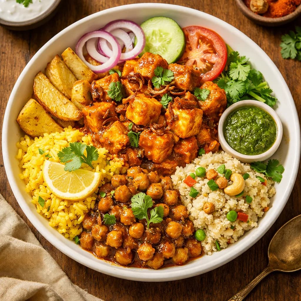 Hyderabadi Dum Paneer Breakfast Bowls recipe