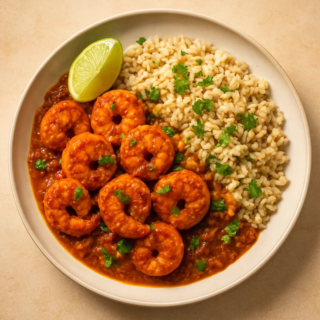 Masala Prawns Oats Bowl recipe