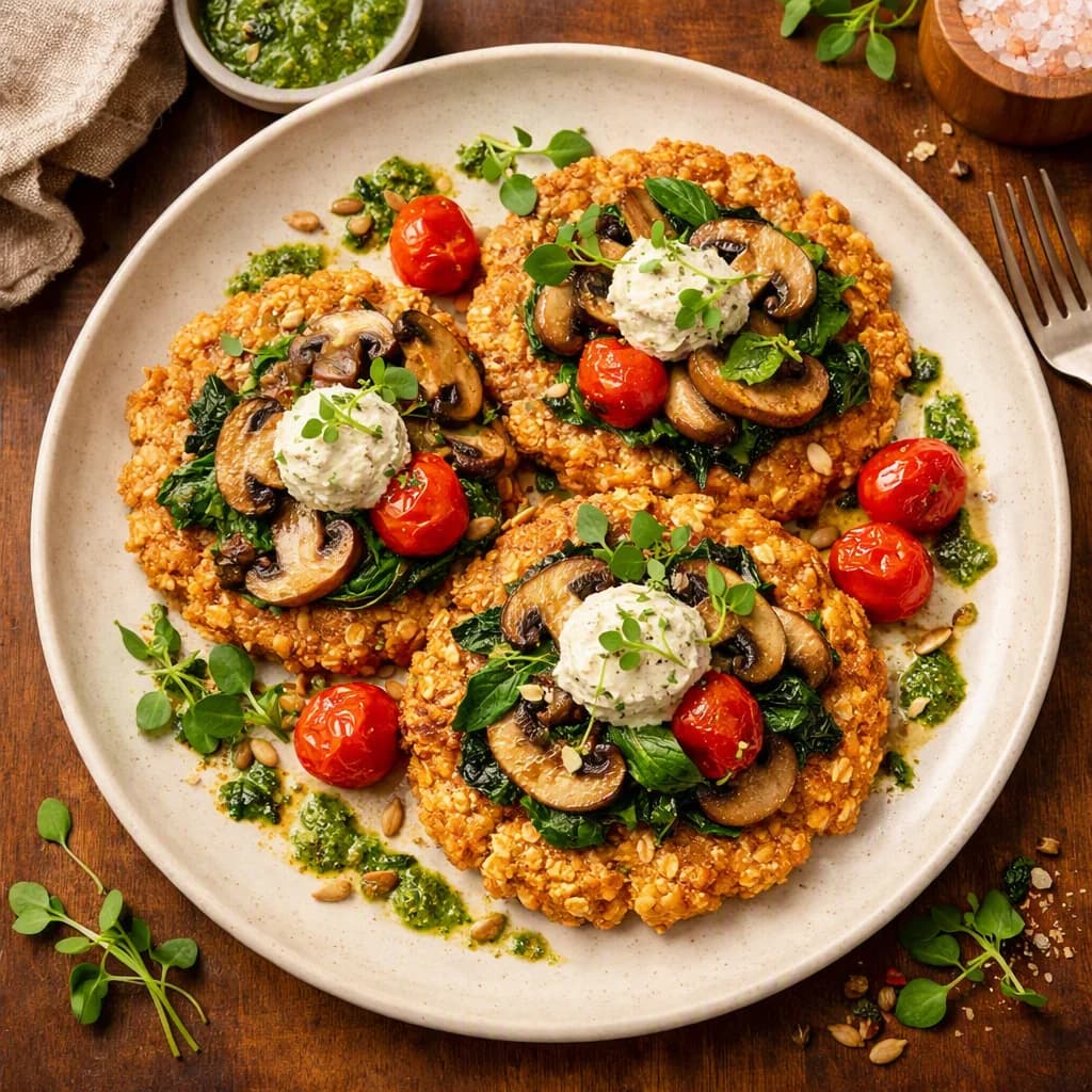 Protein Boosted French Savory Oat Galettes recipe