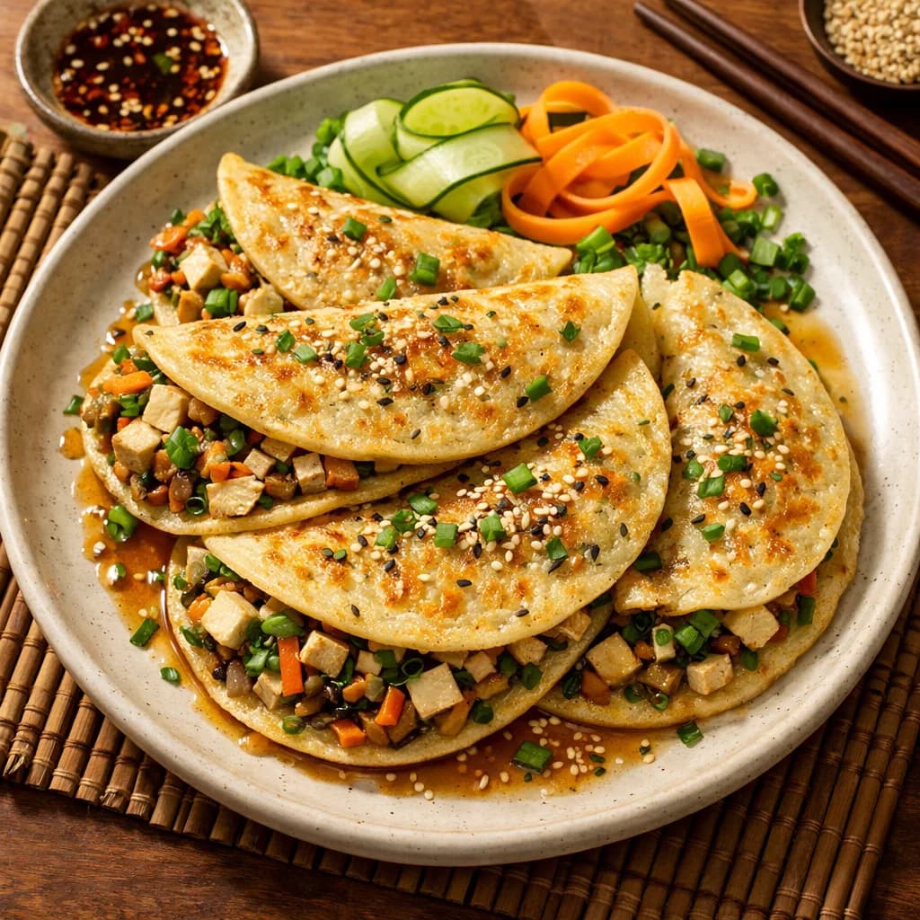 Protein Packed Chinese Rice Pancakes recipe