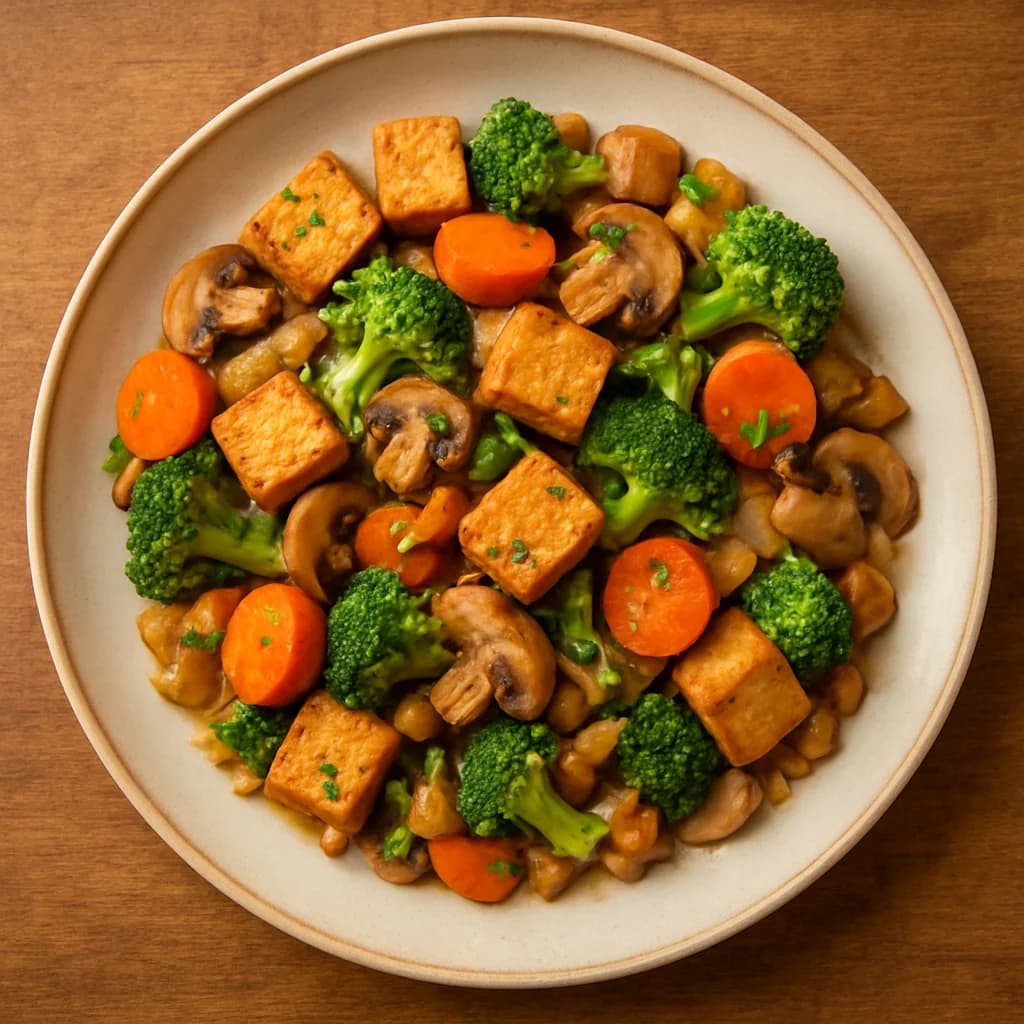 Savory Soy Protein and Vegetable Skillet recipe