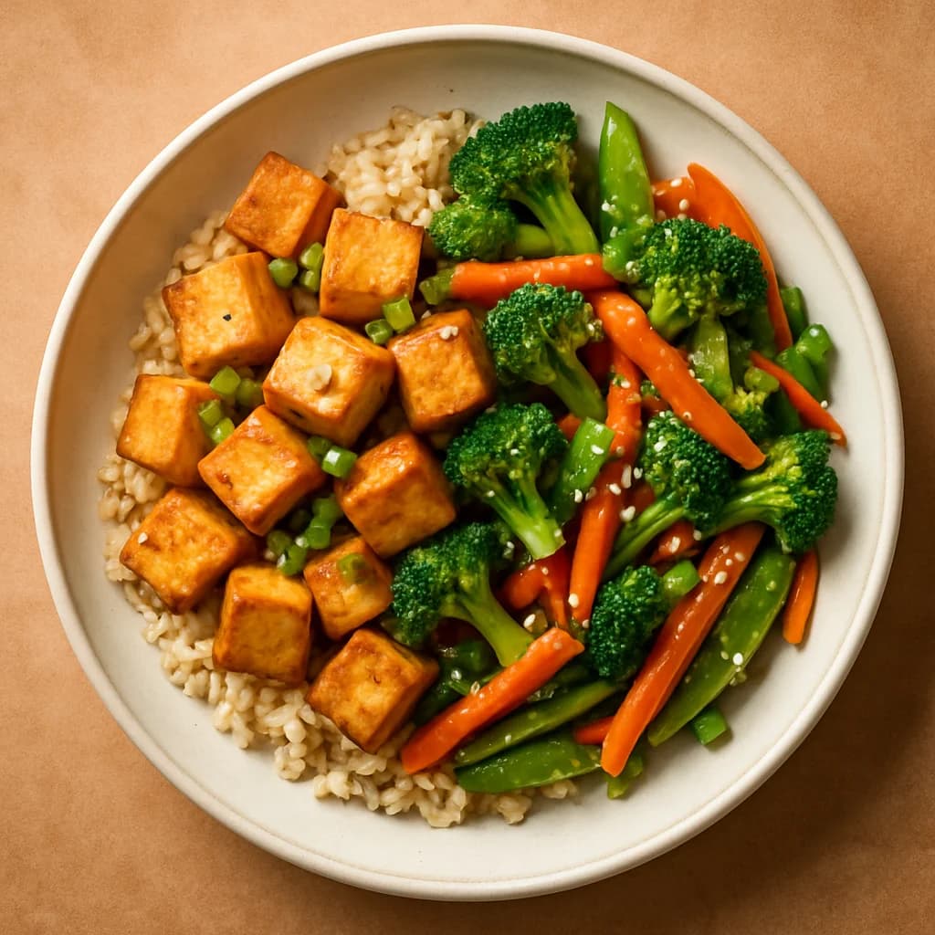 Savory Tofu and Vegetable Stir-Fry Bowl recipe