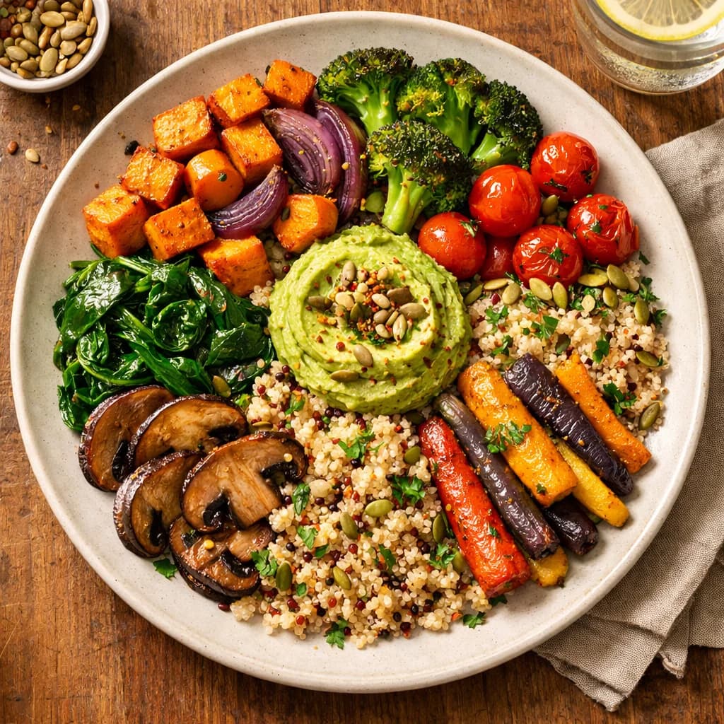 Slow Roasted Vegetable and Quinoa Bowl recipe