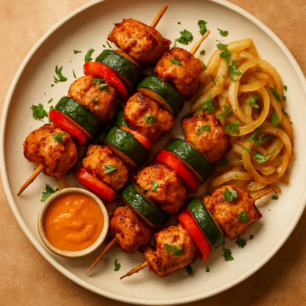 Spiced Chicken and Vegetable Skewers recipe
