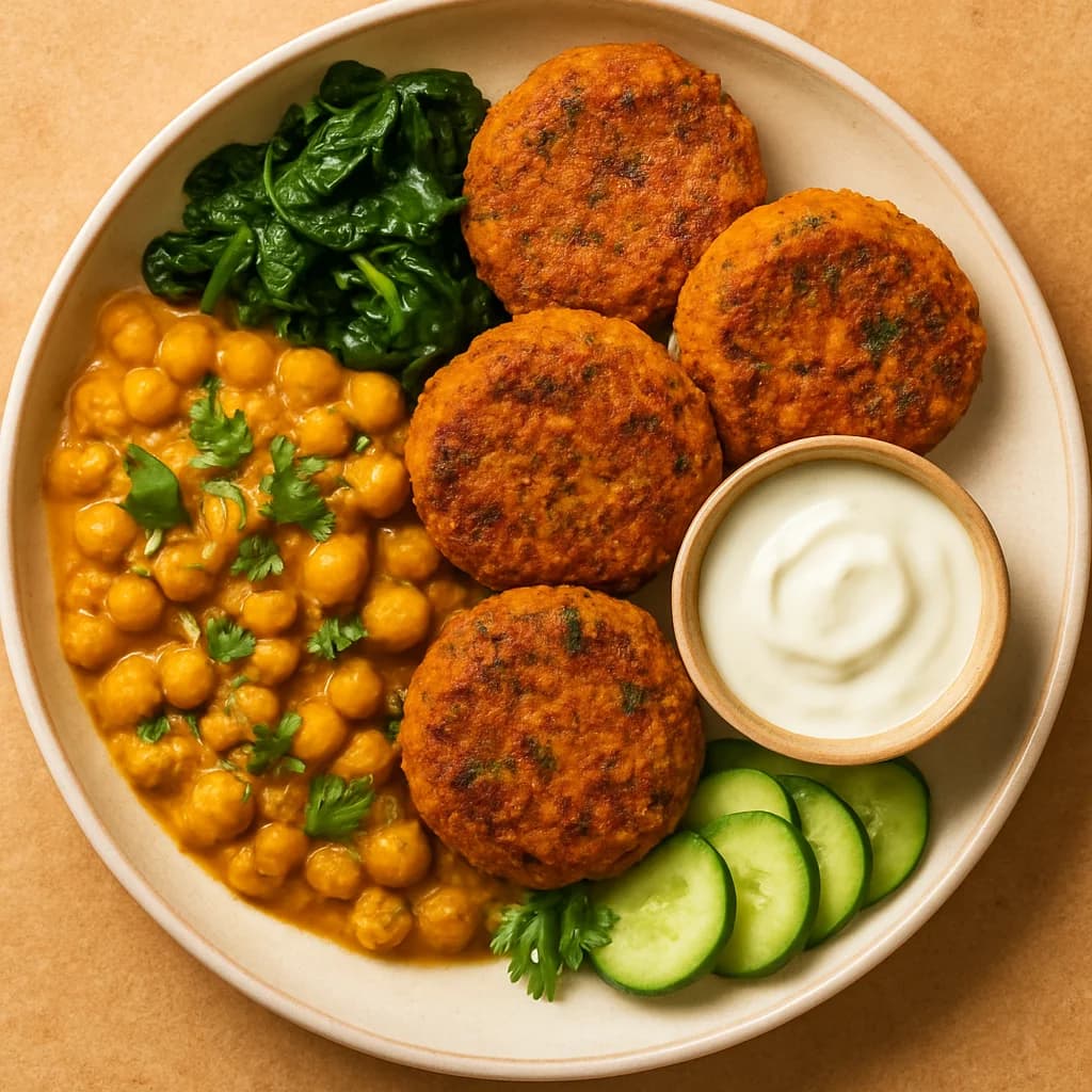 Spiced Chickpea and Sweet Potato Patties recipe