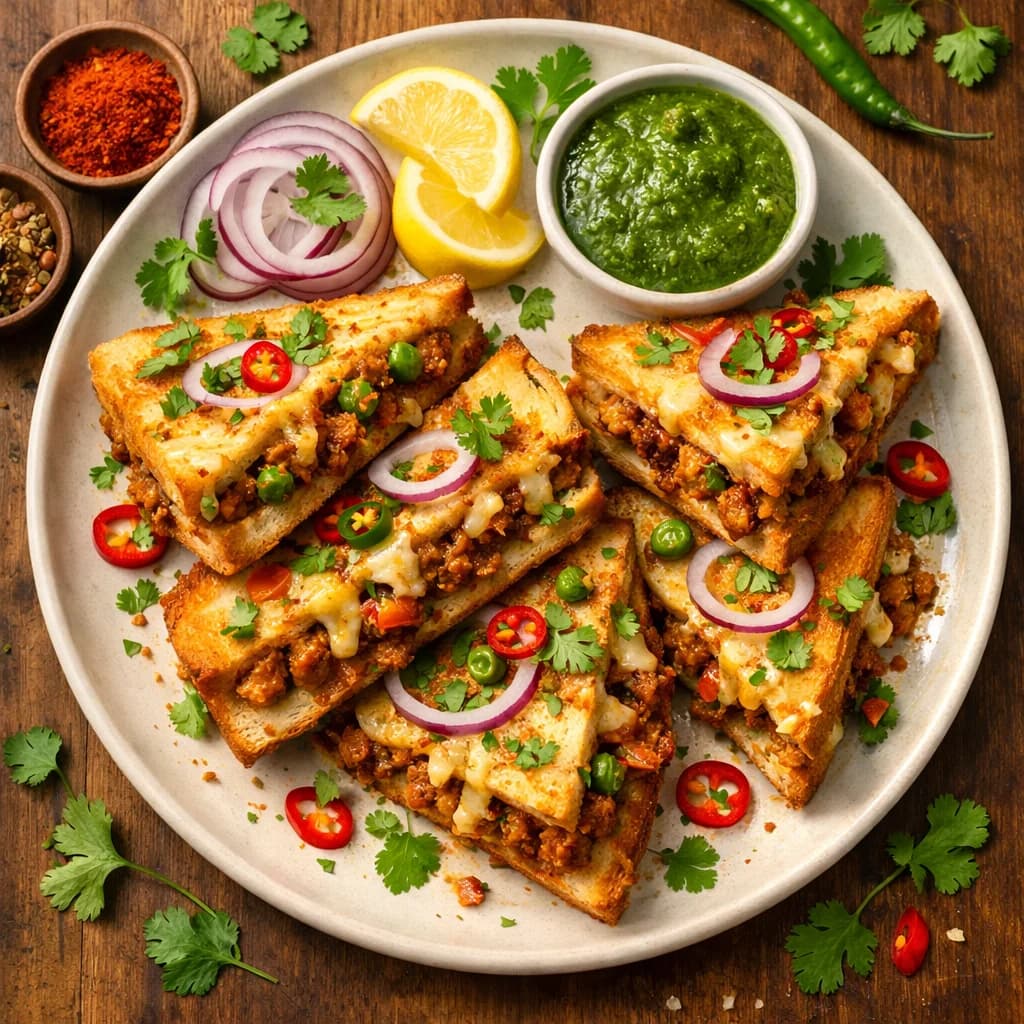Spicy Lamb Masala Toasties recipe