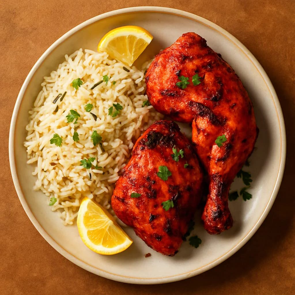 Tandoori Chicken and Jeera Rice Delight recipe
