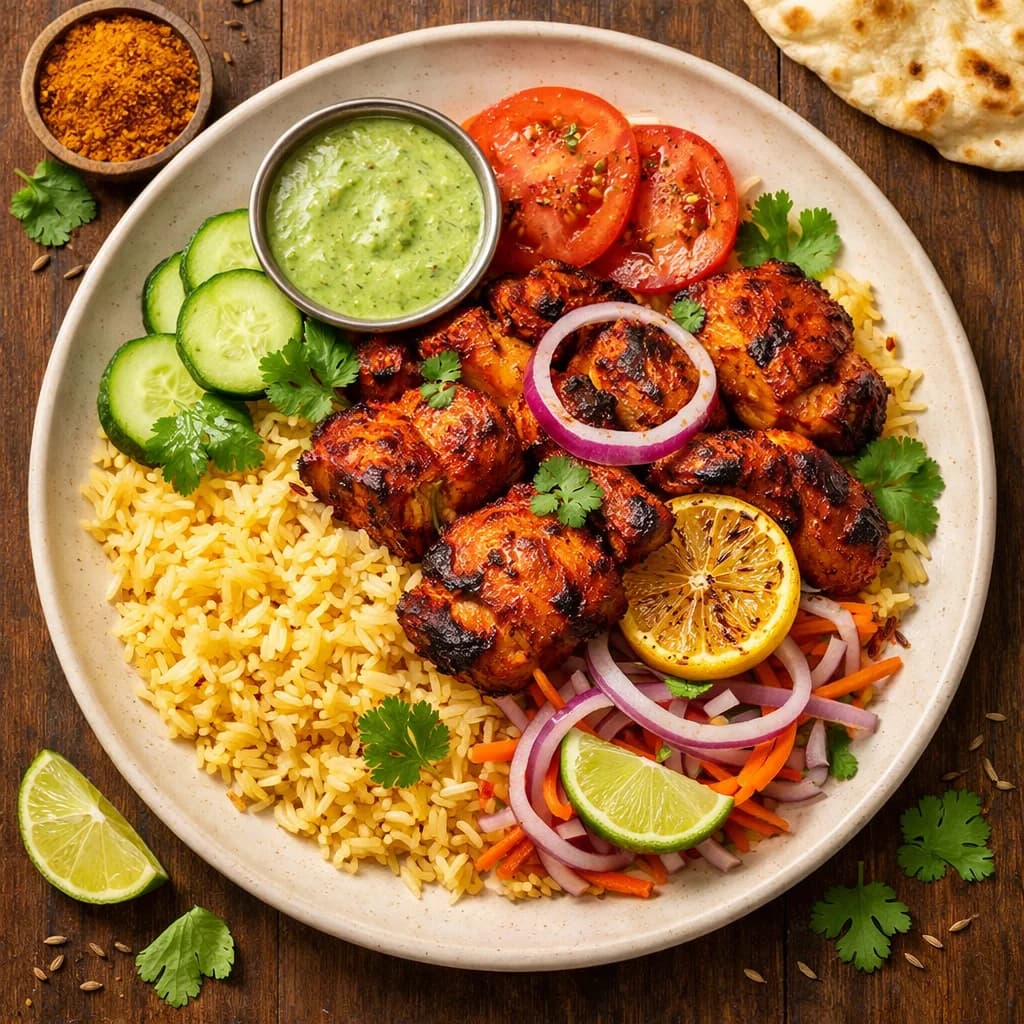 Tandoori Chicken and Rice Bowl recipe