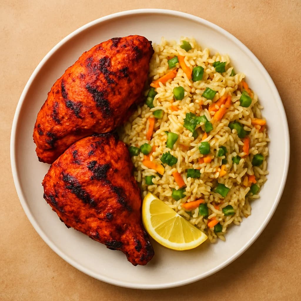 Tandoori Chicken and Vegetable Rice Pilaf recipe