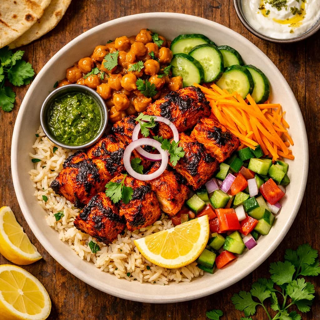 Tandoori Grilled Chicken Rice Bowl recipe