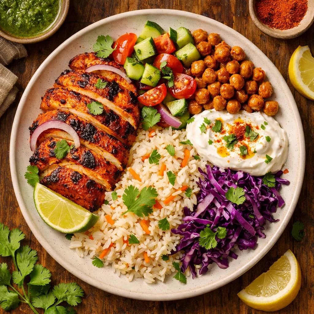 Tandoori Spiced Chicken Rice Bowl recipe