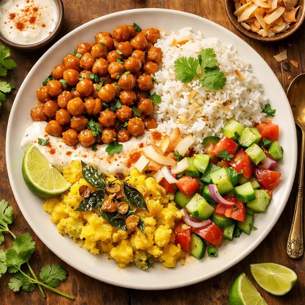 Tangy Chickpea and Coconut Breakfast Bowls recipe