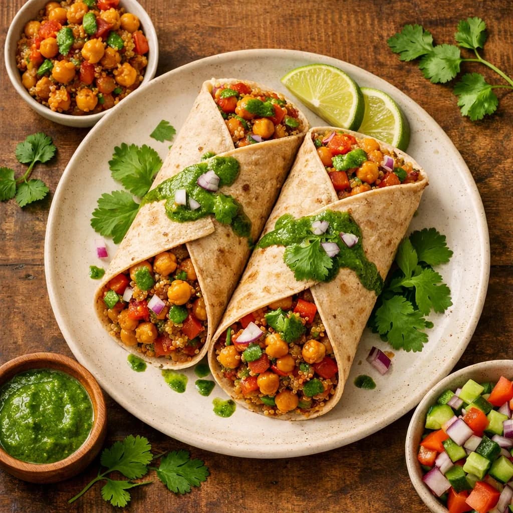 Tangy Chickpea and Quinoa Wraps recipe