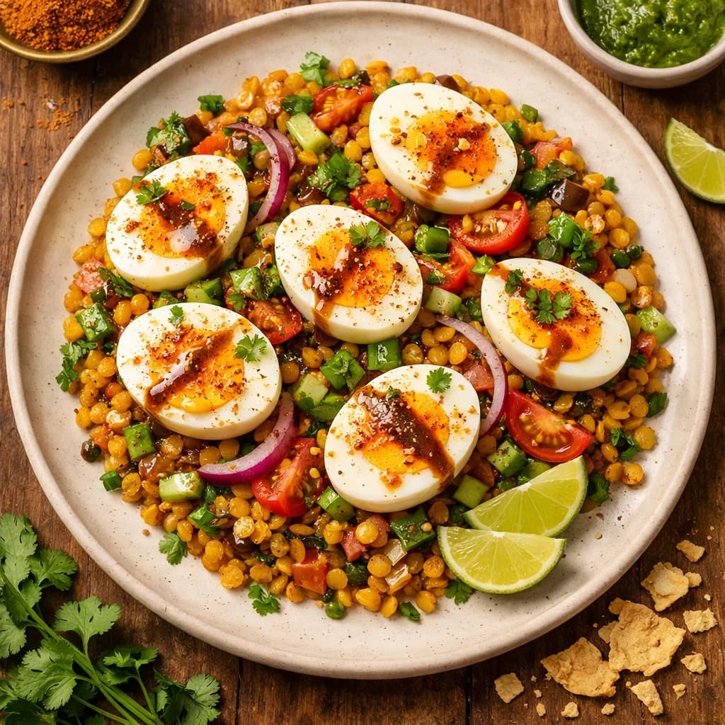 Tangy Egg and Lentil Salad recipe