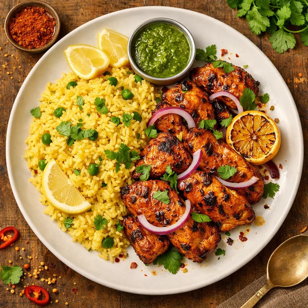 Tangy Grilled Chicken with Lemon Rice recipe