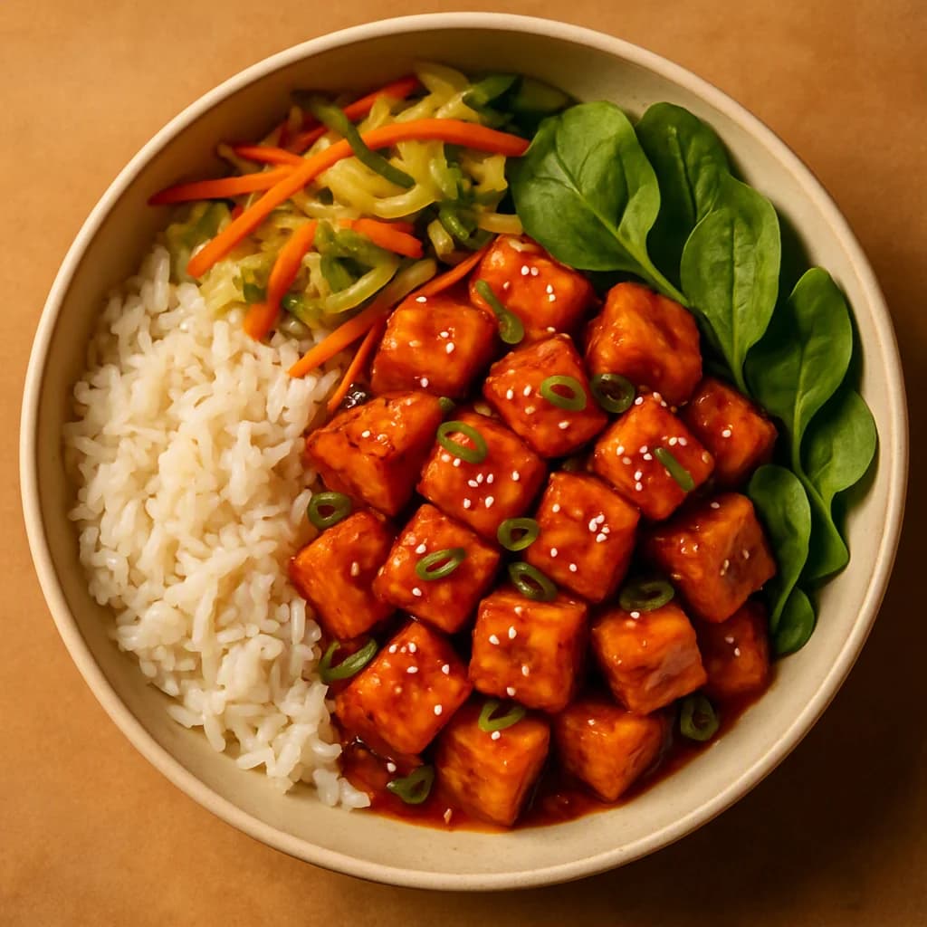 Tangy Tofu Rice Bowl recipe