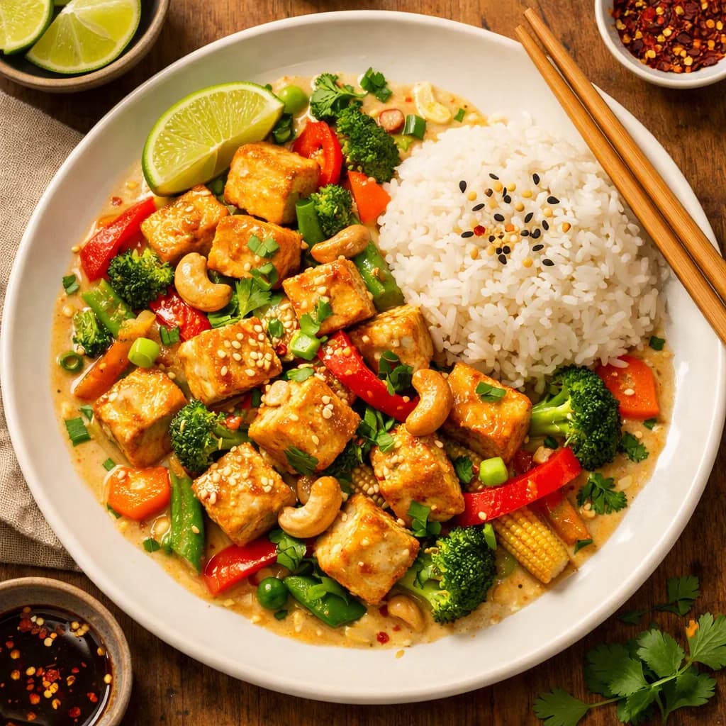 Thai Coconut Tofu Stir Fry recipe