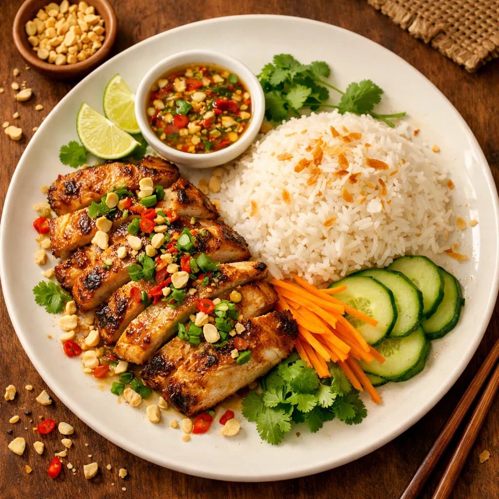 Thai Lemongrass Chicken with Coconut Rice recipe