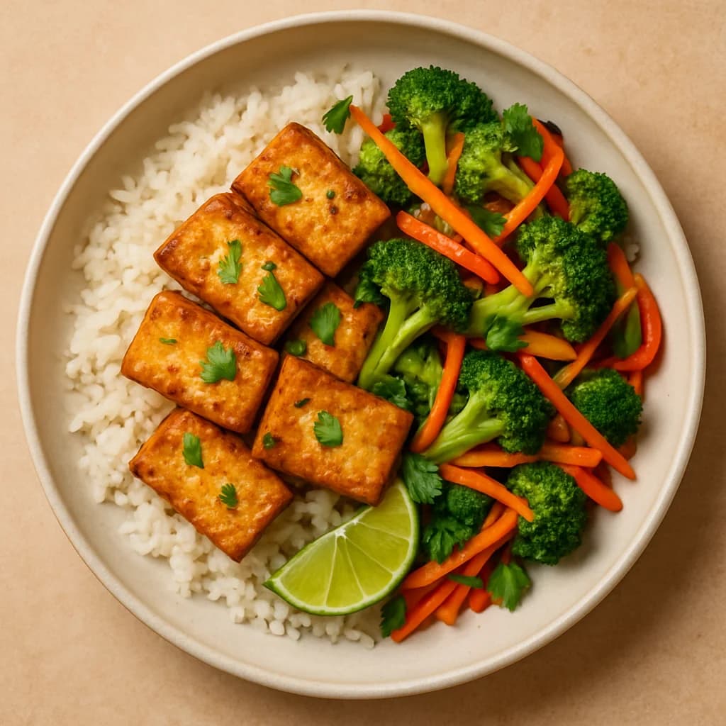 Thai Lemongrass Tofu Rice Bowls recipe