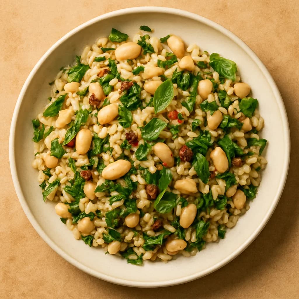 Tuscan White Bean and Herb Rice Bowl recipe