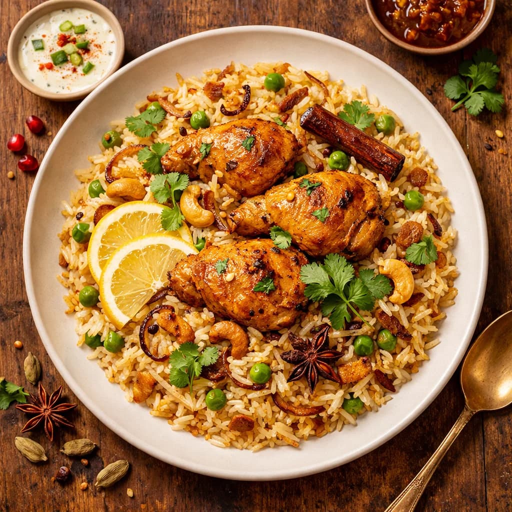 Zesty Chicken Pulao with Aromatic Spices recipe