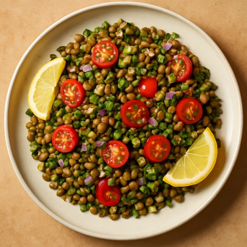 Zesty Lemon Herb Lentil Salad recipe