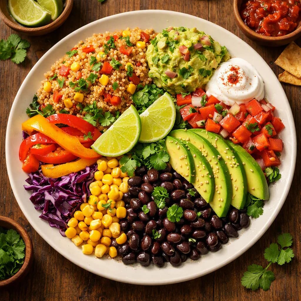 Zesty Quinoa and Black Bean Fiesta Bowl recipe