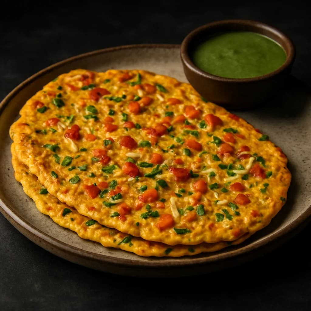 Vegetable Moong Dal Chilla recipe