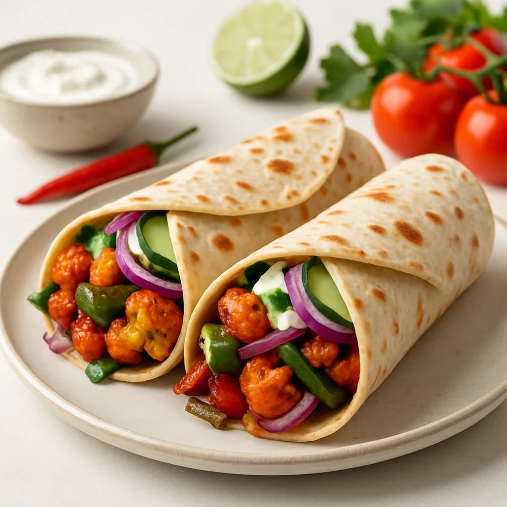 Wholesome Punjabi Vegetable Tikka Wraps recipe