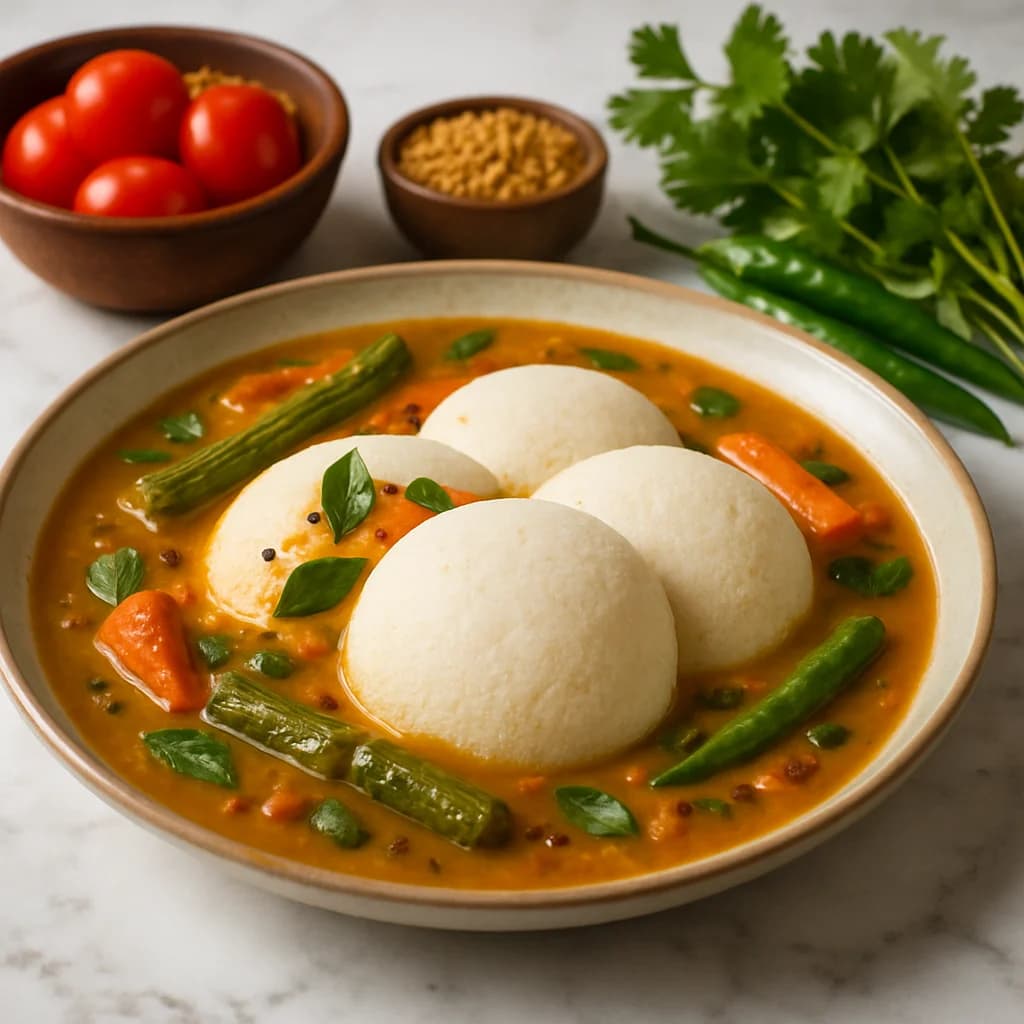 Wholesome South Indian Sambar Idli recipe