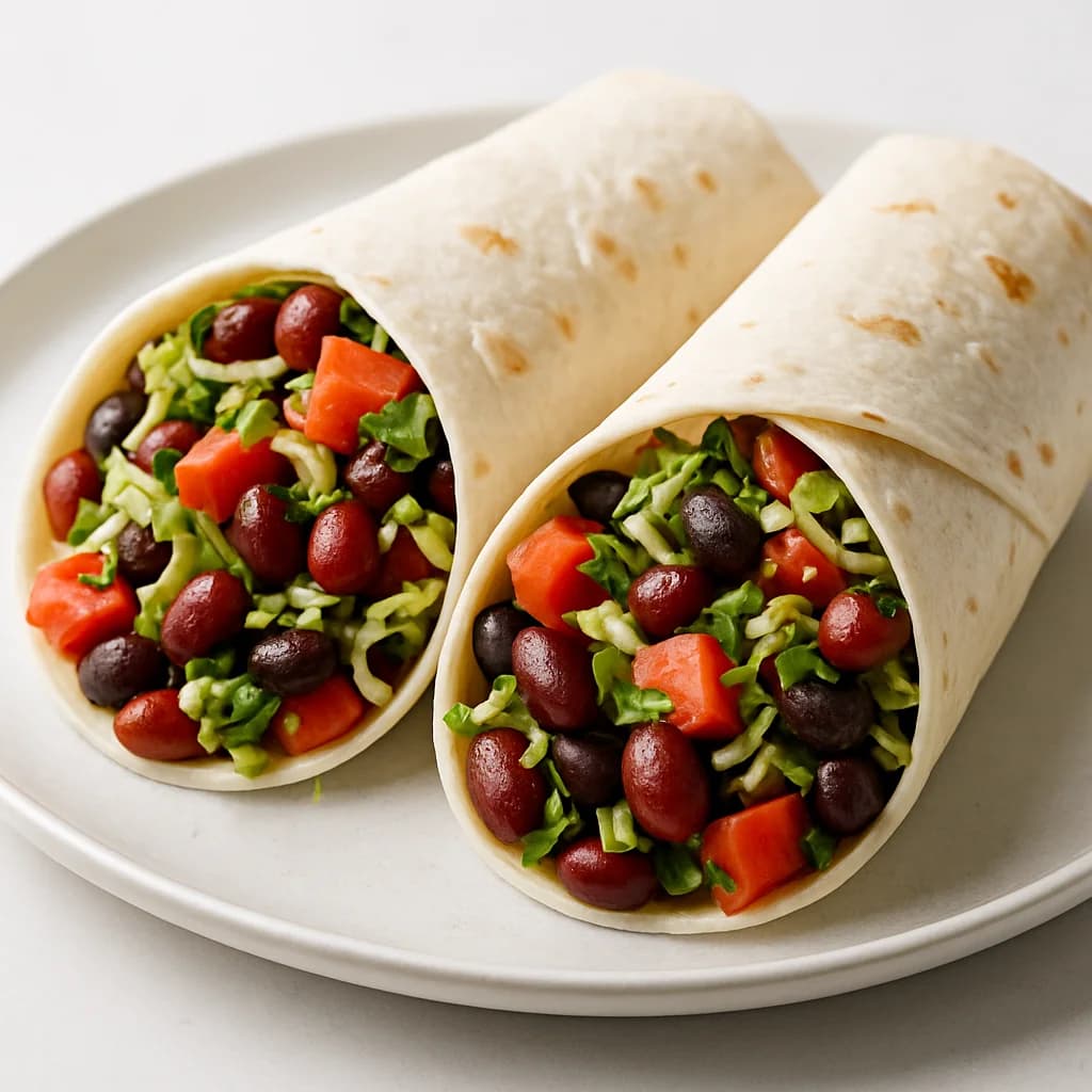 Zesty Mexican Bean Salad Wraps recipe