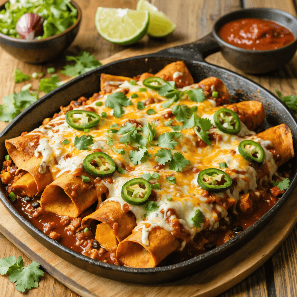 Sweet Potato And Black Bean Enchiladas Recipe Kit recipe