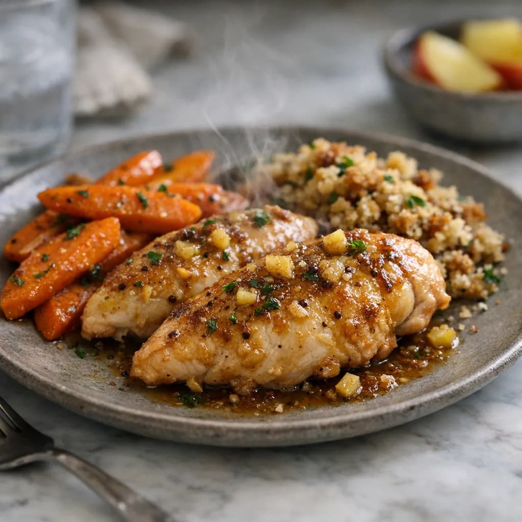 Apple Mustard Glazed Chicken Dinner recipe