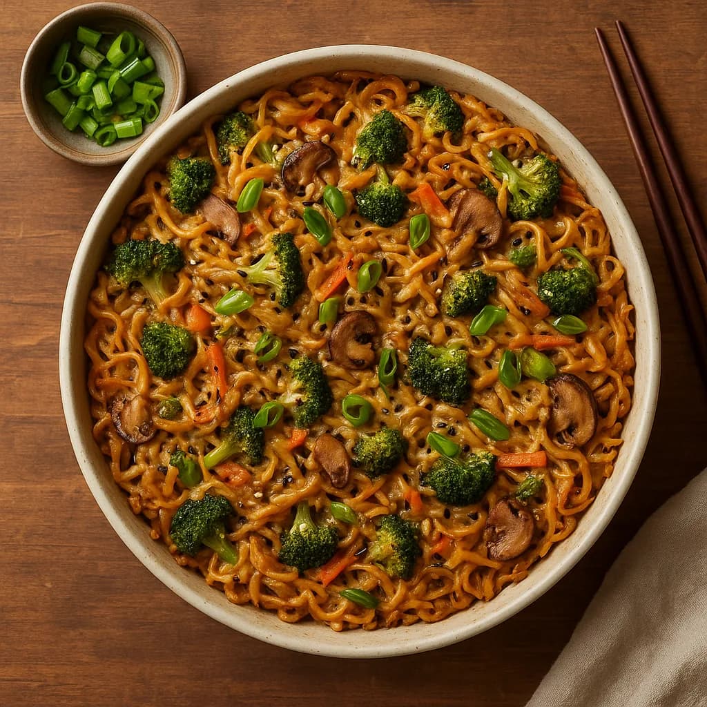 Asian-Style Baked Noodle Casserole recipe