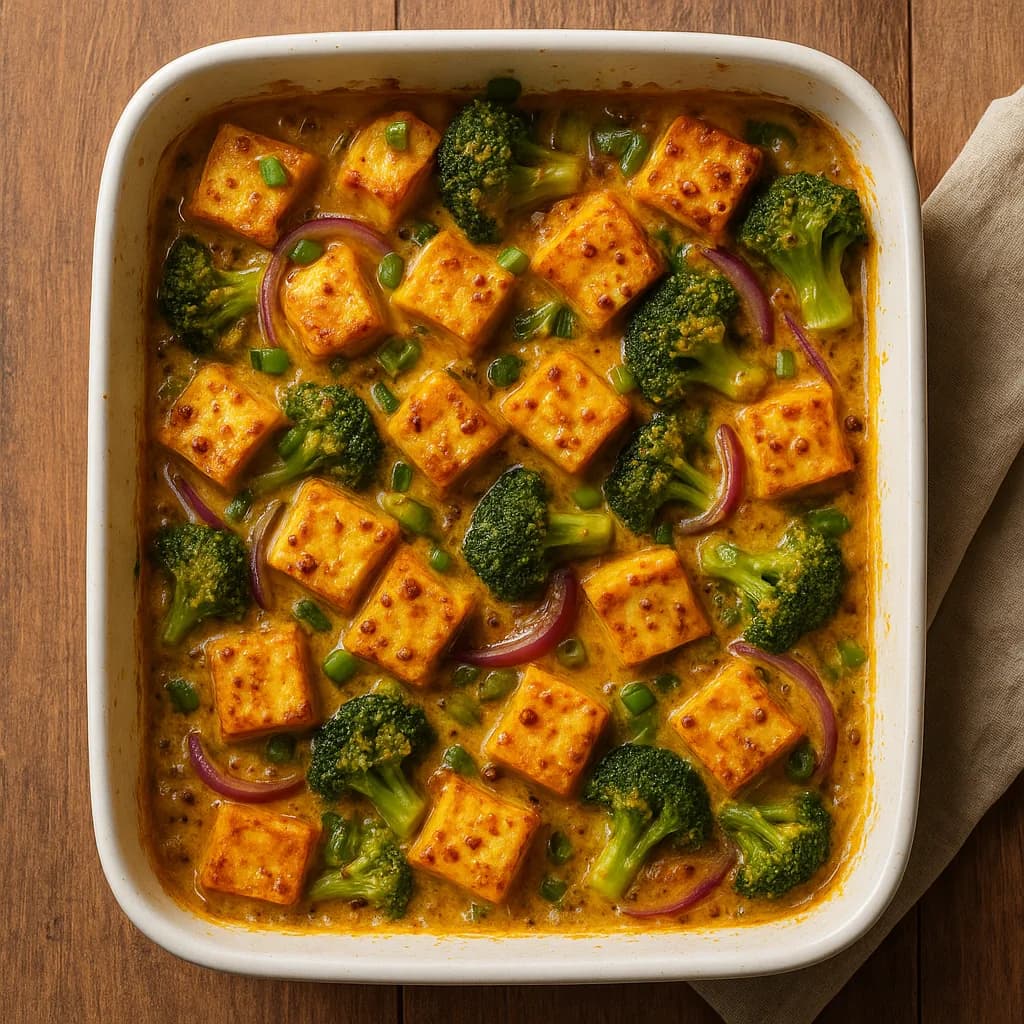 Asian-Style Mustard Paneer Bake recipe