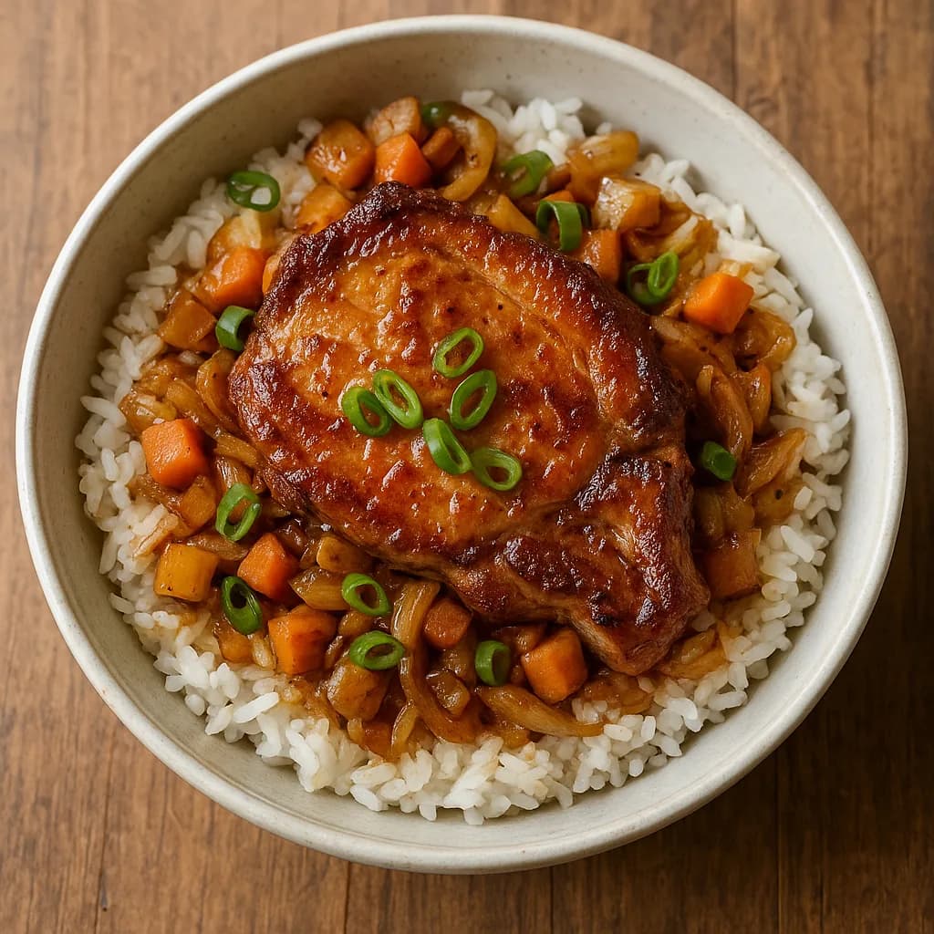 Asian-Style Pork Chop Rice Casserole recipe