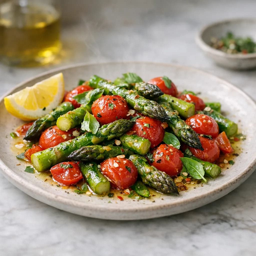 Asparagus and Tomatoes with Italian Flavors recipe