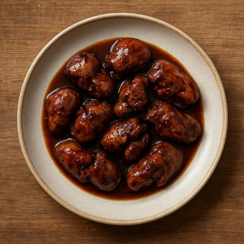 Baked Chicken Liver with Soy Glaze recipe