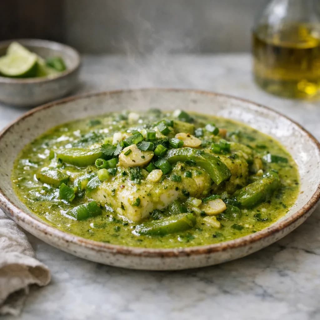 Baked Cod in Green Curry Sauce recipe