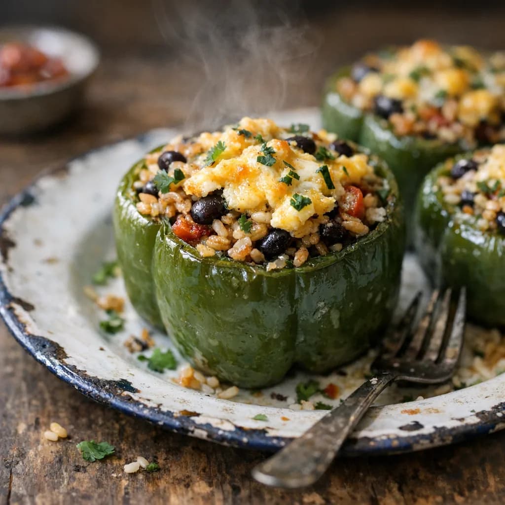 Baked Eggetarian Stuffed Peppers recipe