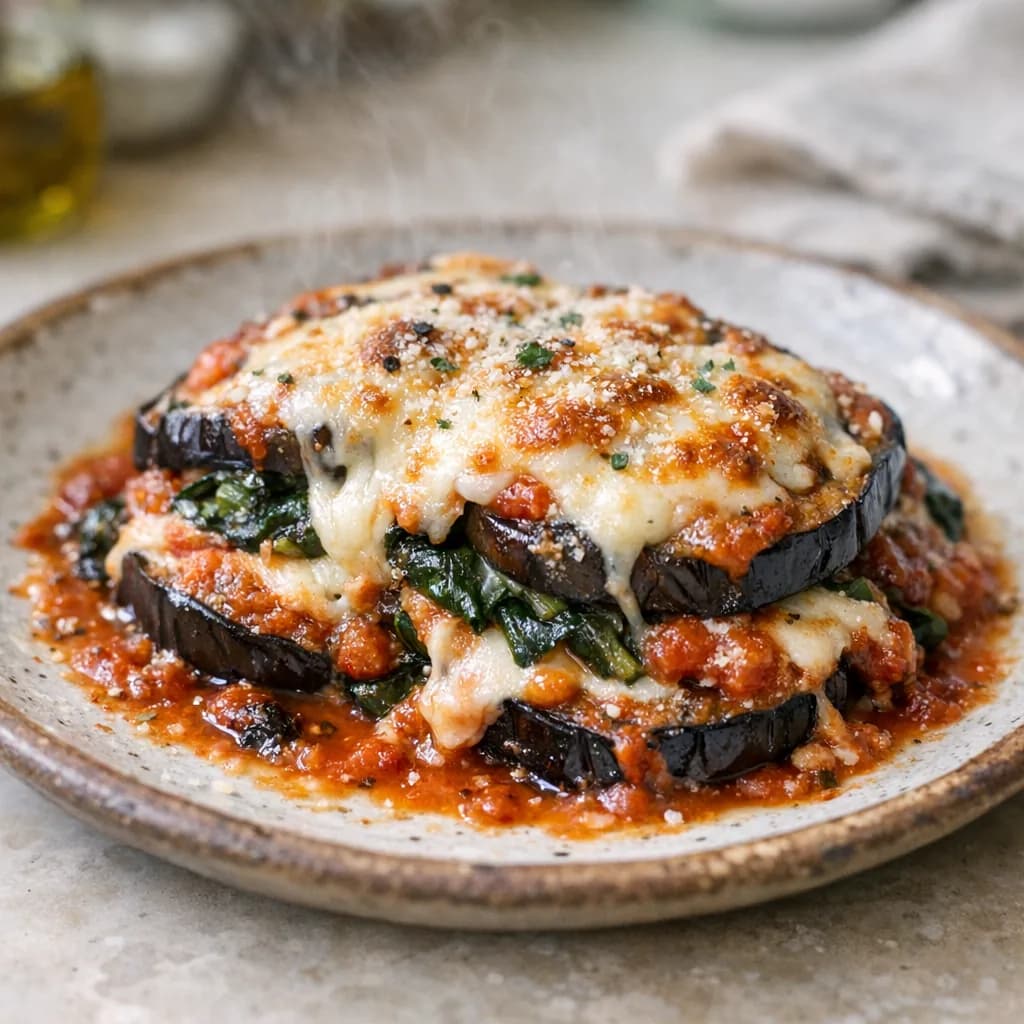 Baked Eggplant and Spinach Delight recipe