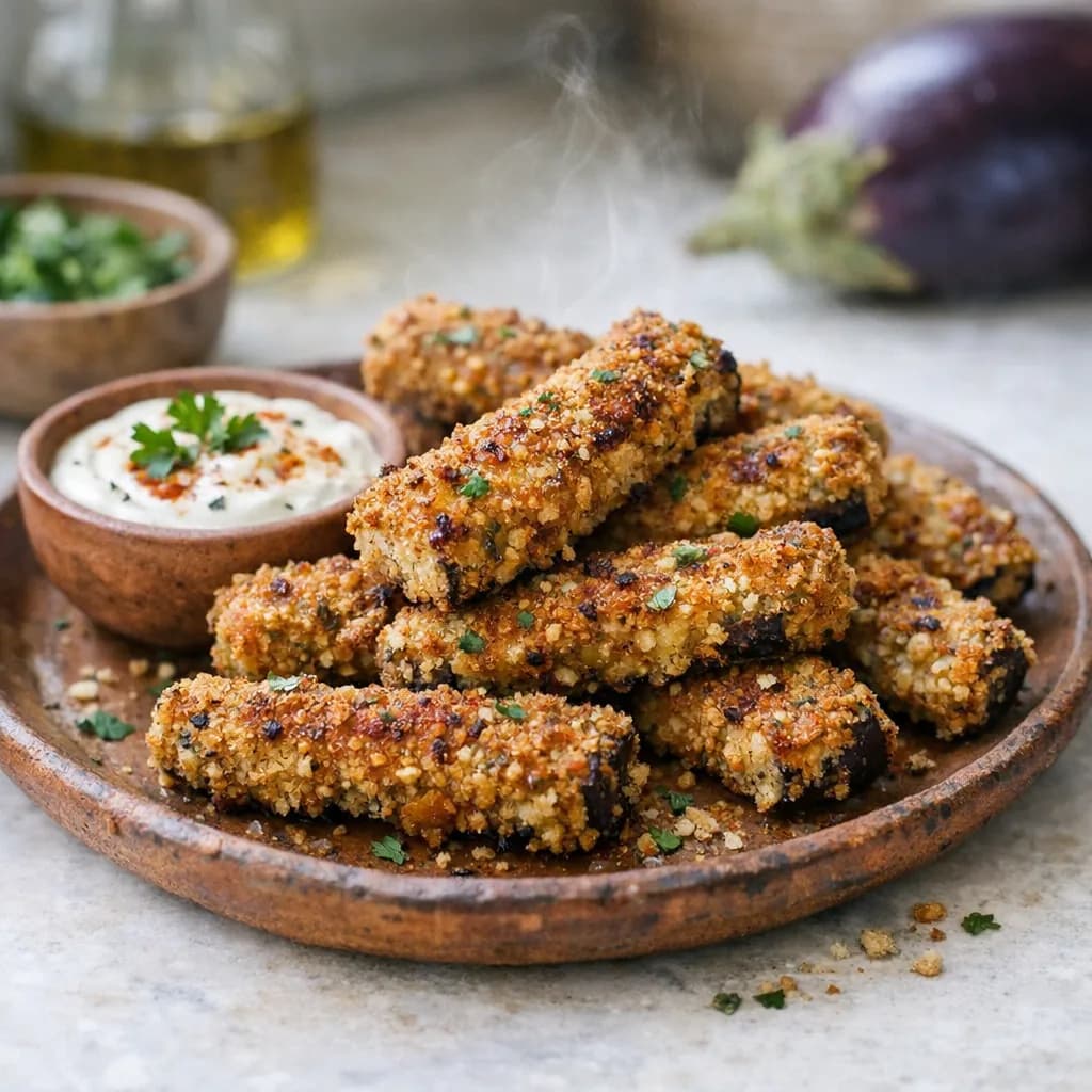 Baked Eggplant Protein Fingers recipe