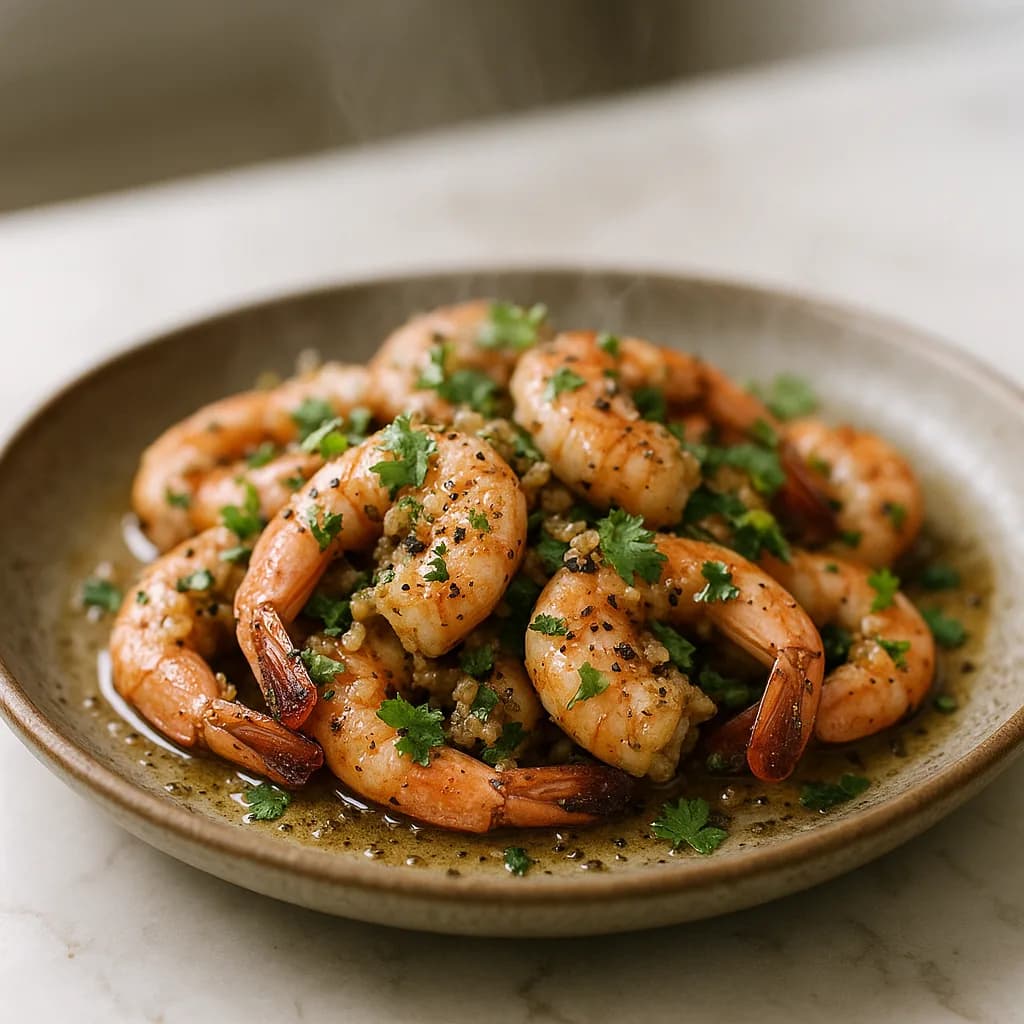 Baked Garlic and Pepper Shrimp recipe