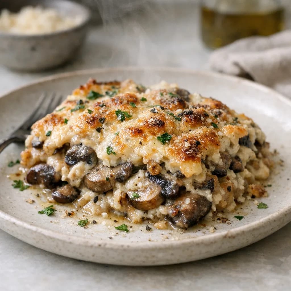 Baked Parmesan Breadcrumb Casserole recipe