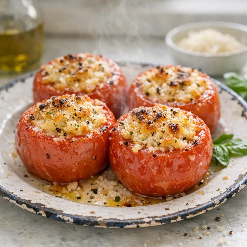 Baked Parmesan-Stuffed Tomatoes recipe
